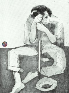 Il Mendicante  (The Beggar ) - cm. 70x50 - Incisione (Etching)